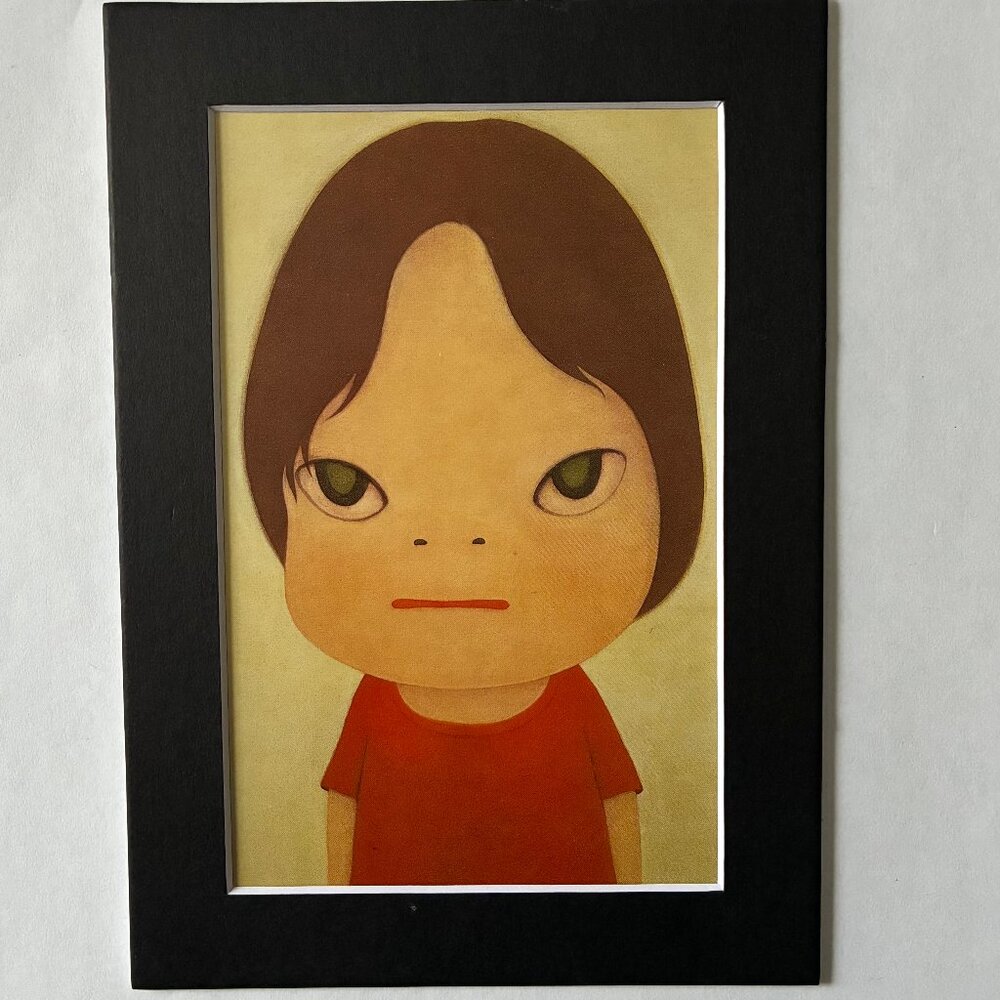 NWT ART PRINT WITH MAT: Tamago, Yoshitomo Nara